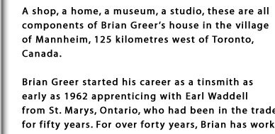 History Of Brian Greer